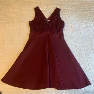 Bailey Blue: Maroon Formal Dress